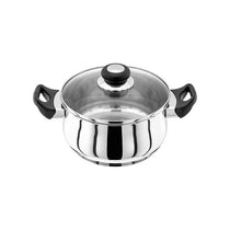 Judge Vista Casserole Pot Medium Stainless Steel With Twin Handles Shatterproof Vented Glass Lid 20cm/2.4 Litres Silver