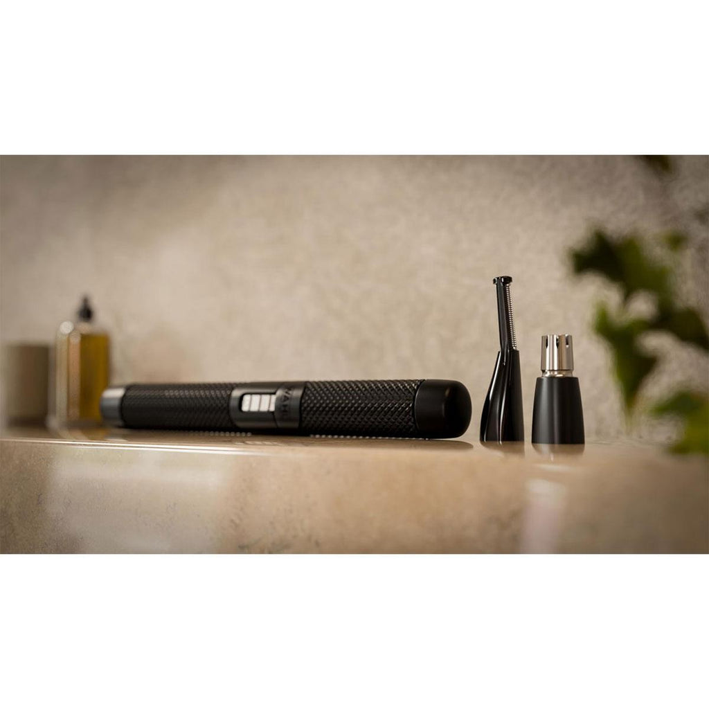 Wahl Manscaper Tactical Detail Trimmer Kit Nose Ear And Eyebrow Grooming Pen Trimmer Men's Facial Hair Removal Black
