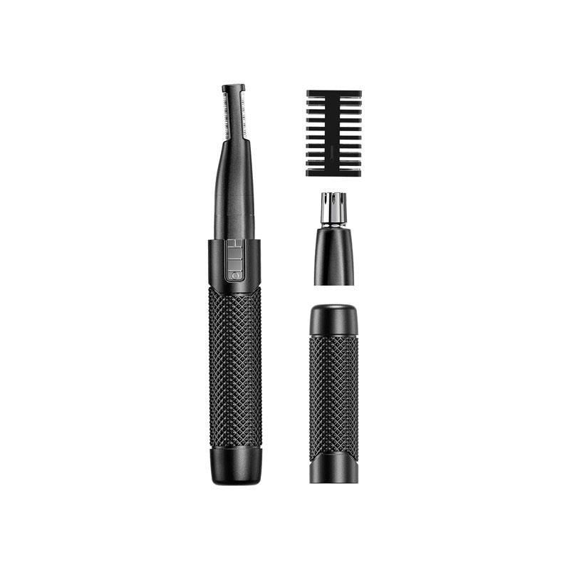 Wahl Manscaper Tactical Detail Trimmer Kit Nose Ear And Eyebrow Grooming Pen Trimmer Men's Facial Hair Removal Black