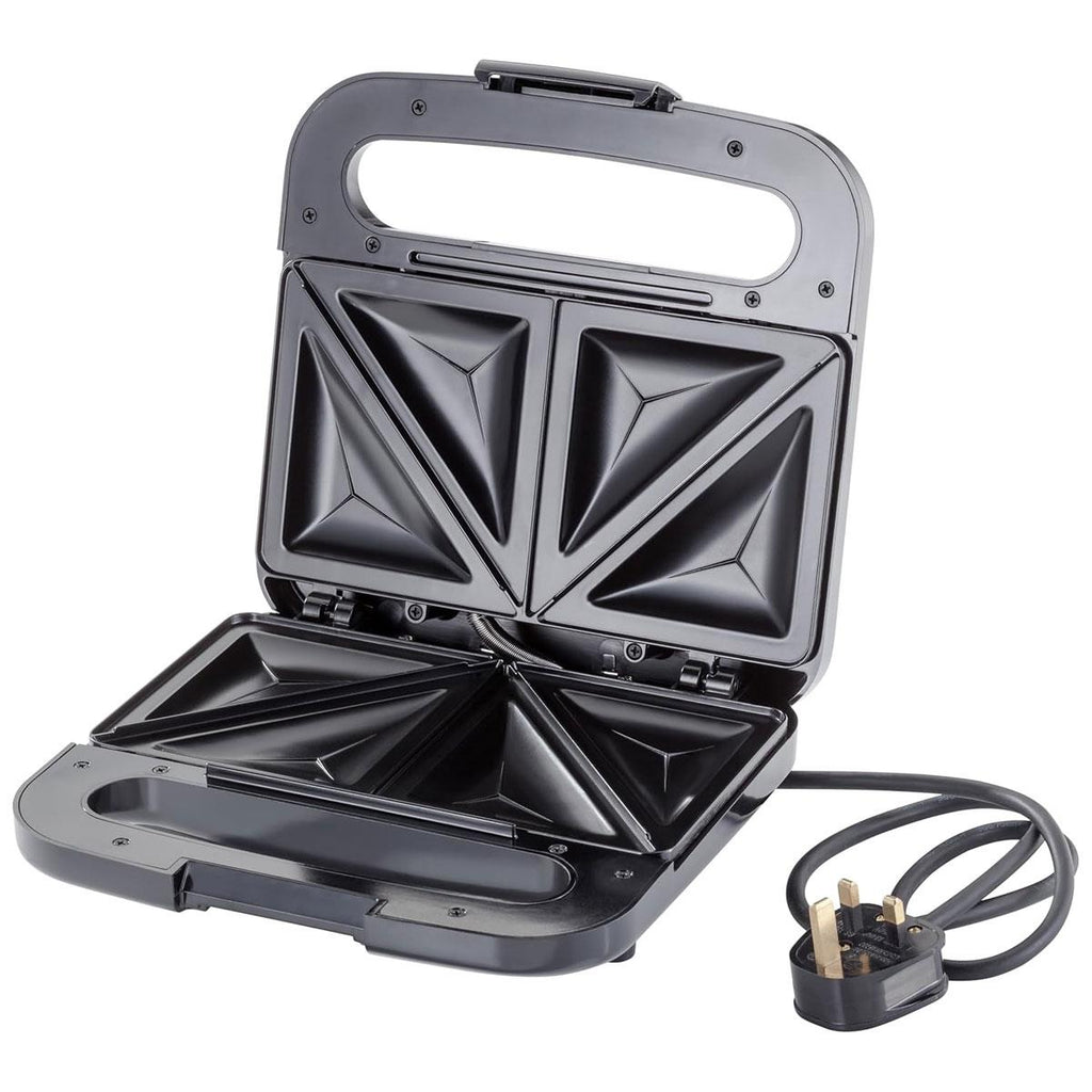 Judge Non-Stick Sandwich Maker 2 Toasties Satin Stainless Steel Seal And Cut Plates Cool Touch Handle 750W Silver