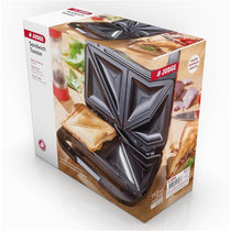 Judge Non-Stick Sandwich Maker 2 Toasties Satin Stainless Steel Seal And Cut Plates Cool Touch Handle 750W Silver