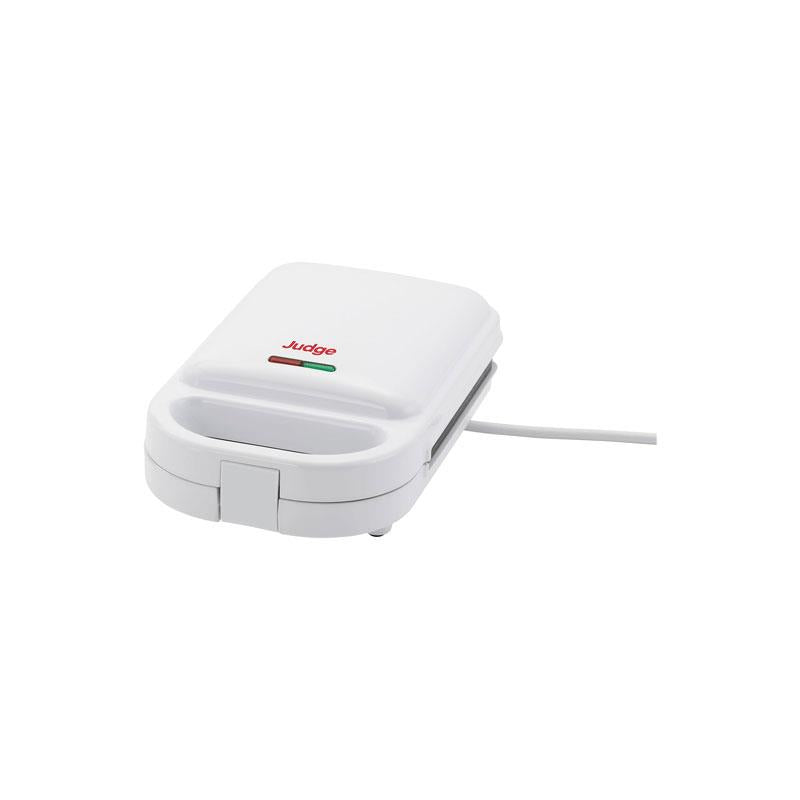 Judge Electricals Mini Grilled Cheese Sandwich Toastie Maker Single Portion Non Stick Coating 600W White