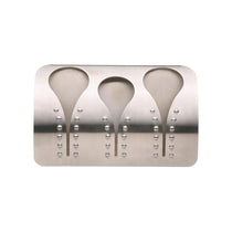 MasterClass Professional Triple Towel Holder Kitchen Roll Holder Stainless Steel Adhesive Mounting Silver