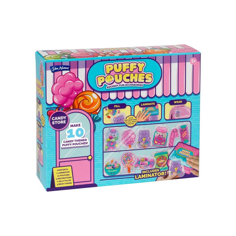 John Adams Puffy Pouches Candy Store Set Squishy Maker Make Your Own Squishy Fun Accessories & Bag Charms Birthday & Christmas Gift Multicolour
