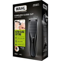 Wahl Cordless Close Cut Hair Clipper Kit Ultra-Close Cutting Blade 3 Attachment Combs Black