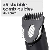 BaByliss Lithium Power Beard Trimmer Cordless Grooming Kit Nose And Ear Trimmer 14 Cutting Lengths 0.5–10mm Stainless Steel Blades Black