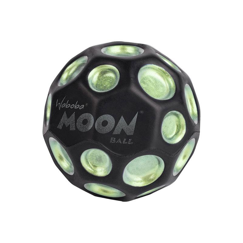 Waboba Dark Side of Moon Ball Ball Size 63mm Jumping Rubber Ball Ball Crater Creating Popping Sound Green Secondary image