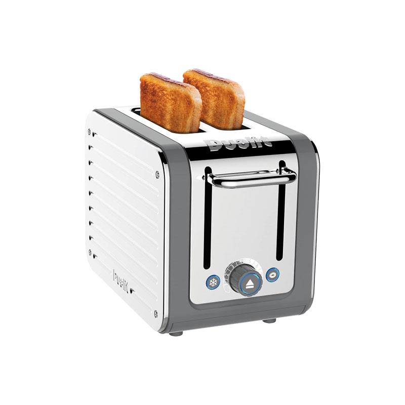 Dualit Architect 2 Slice Toaster Stainless Steel Trim Extra-Wide Slots 1200W Grey