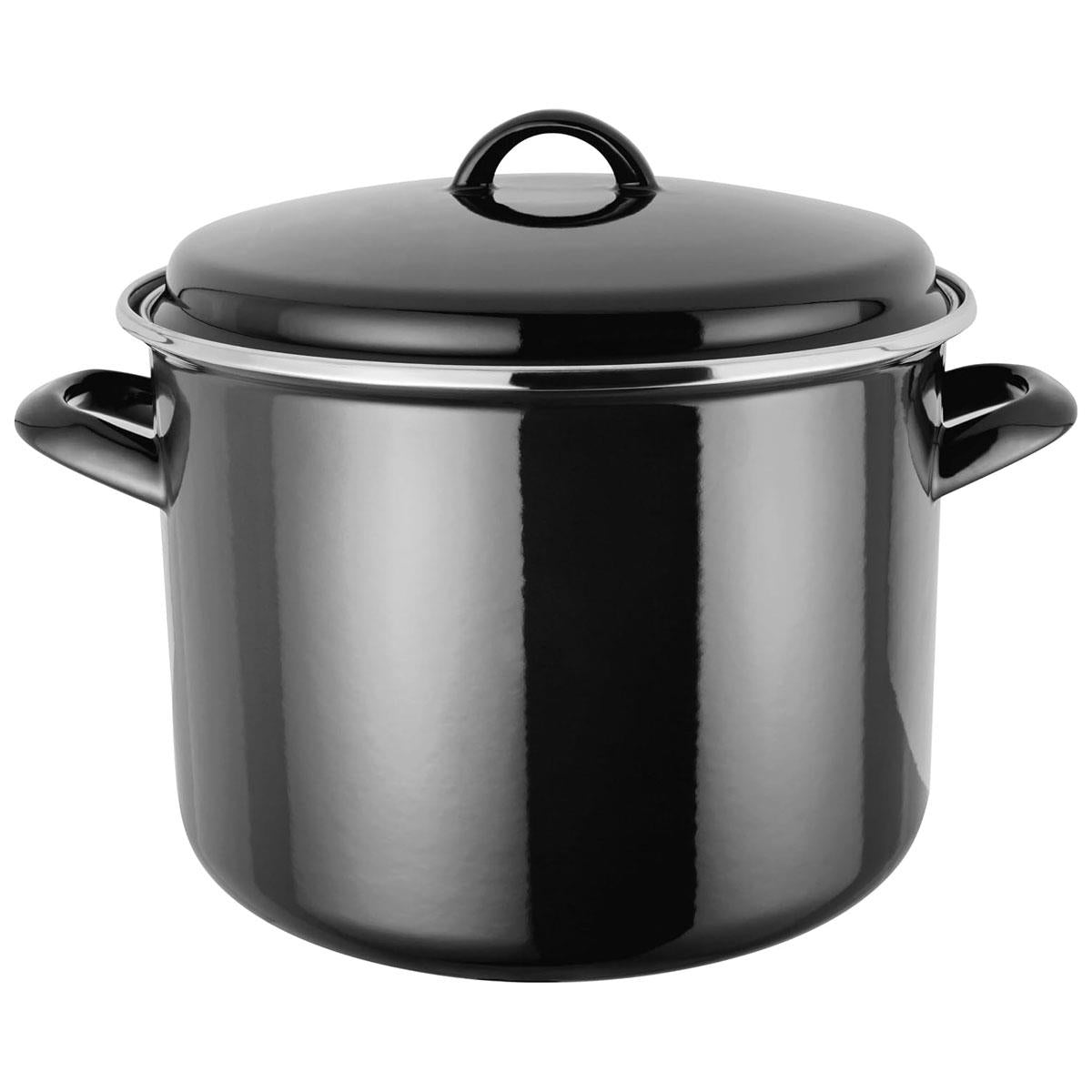 Judge Essentials Enamel Stockpot 24cm 7.8 Litre Non-Stick Stainless Steel Black Secondary image