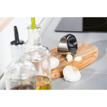 Leifheit Knobi King Garlic Press Ginger Crusher Stainless Steel Black