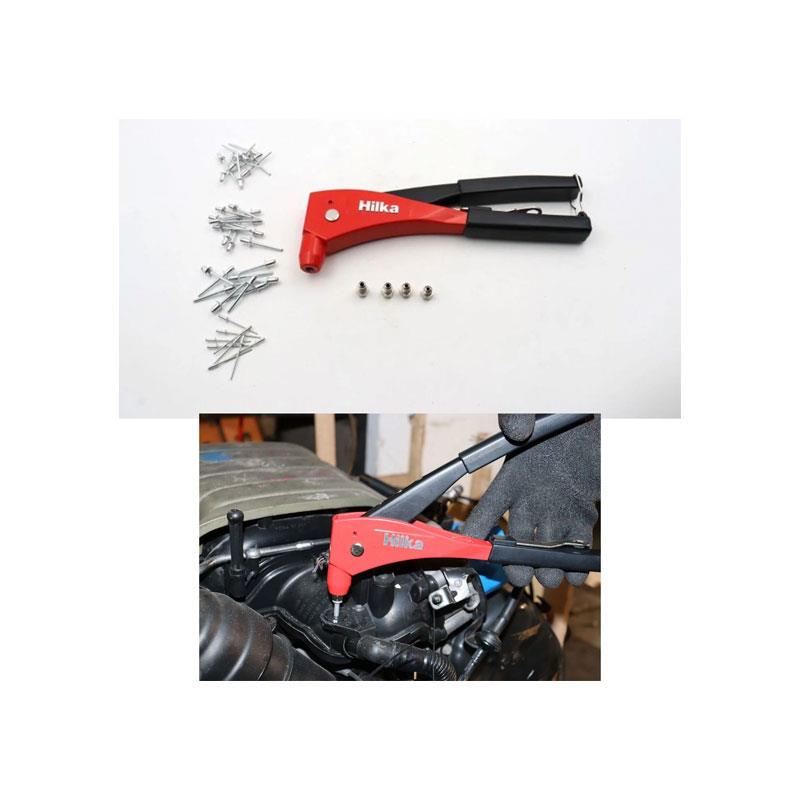 Hilka Tools Rivet Gun With 40 Rivets Soft Grip Handles Multicolour