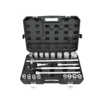 Hilka Tools 3/4 Inch Drive Socket Set Metric Chrome Vanadium Steel 21 Piece