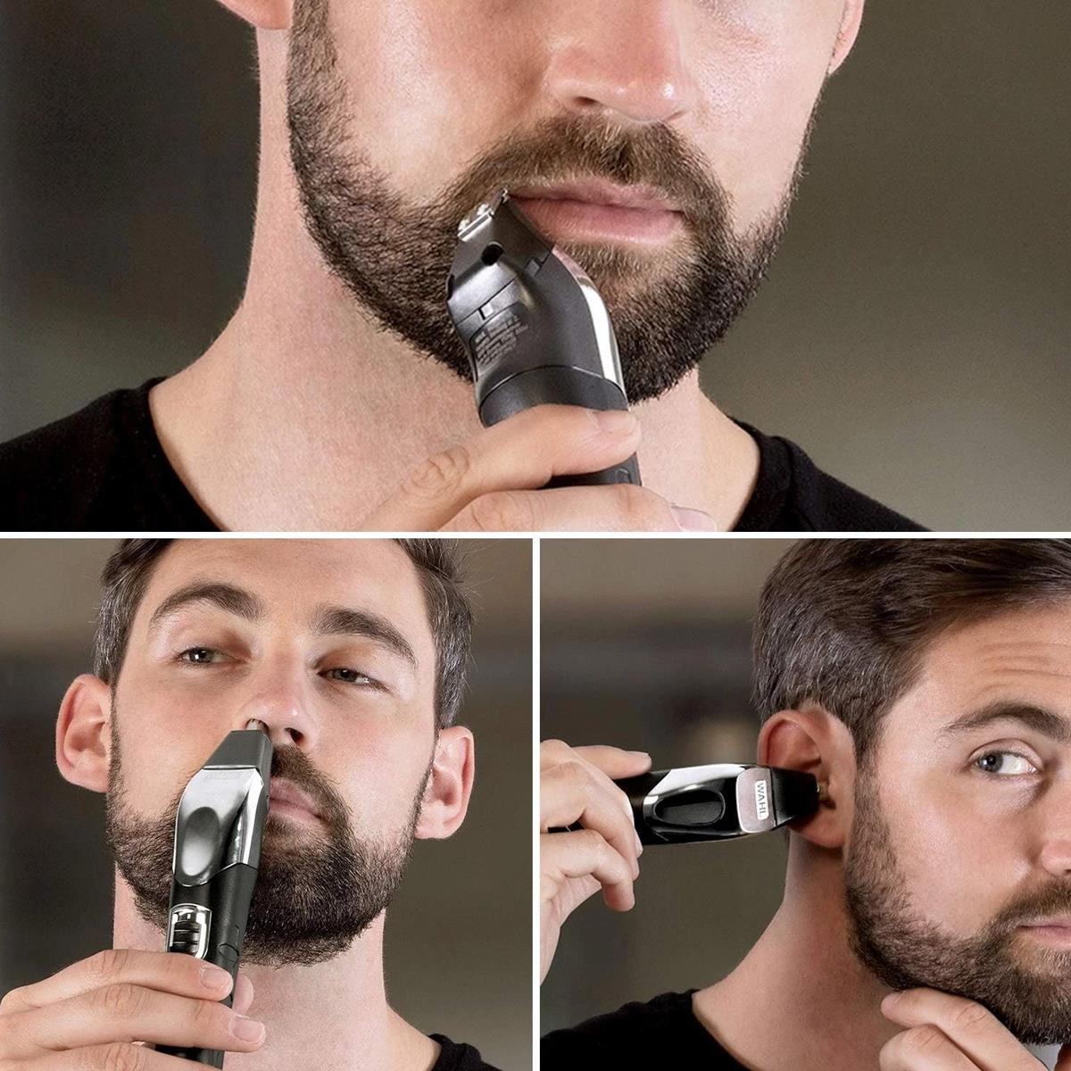 Wahl Precision 4 In 1 Multi Groomer Kit Hair Trimmer Beard And Stubble Trimmers Ear And Nose Trimmer Male Grooming Set Black/Silver