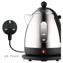 Dualit Mini Lite Electric Jug Kettle Fast Boiling Polished Stainless Steel High Gloss Finish 2000W 1 Litre Silver/Black