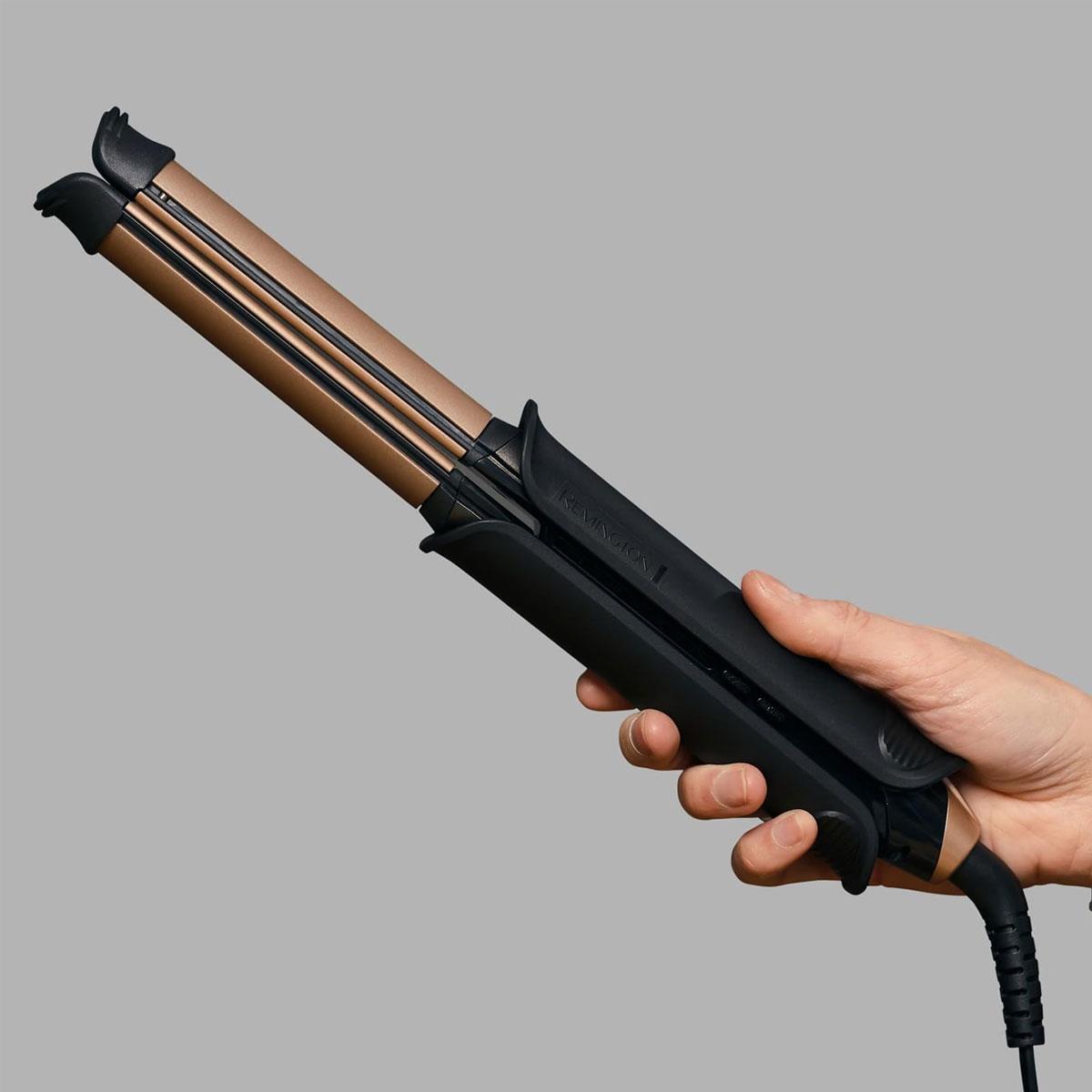 Remington One Straight And Curl Styler Hair Straightener And Curling Wand Heats Up In 20 Seconds 5 Settings 150-230°C Grey