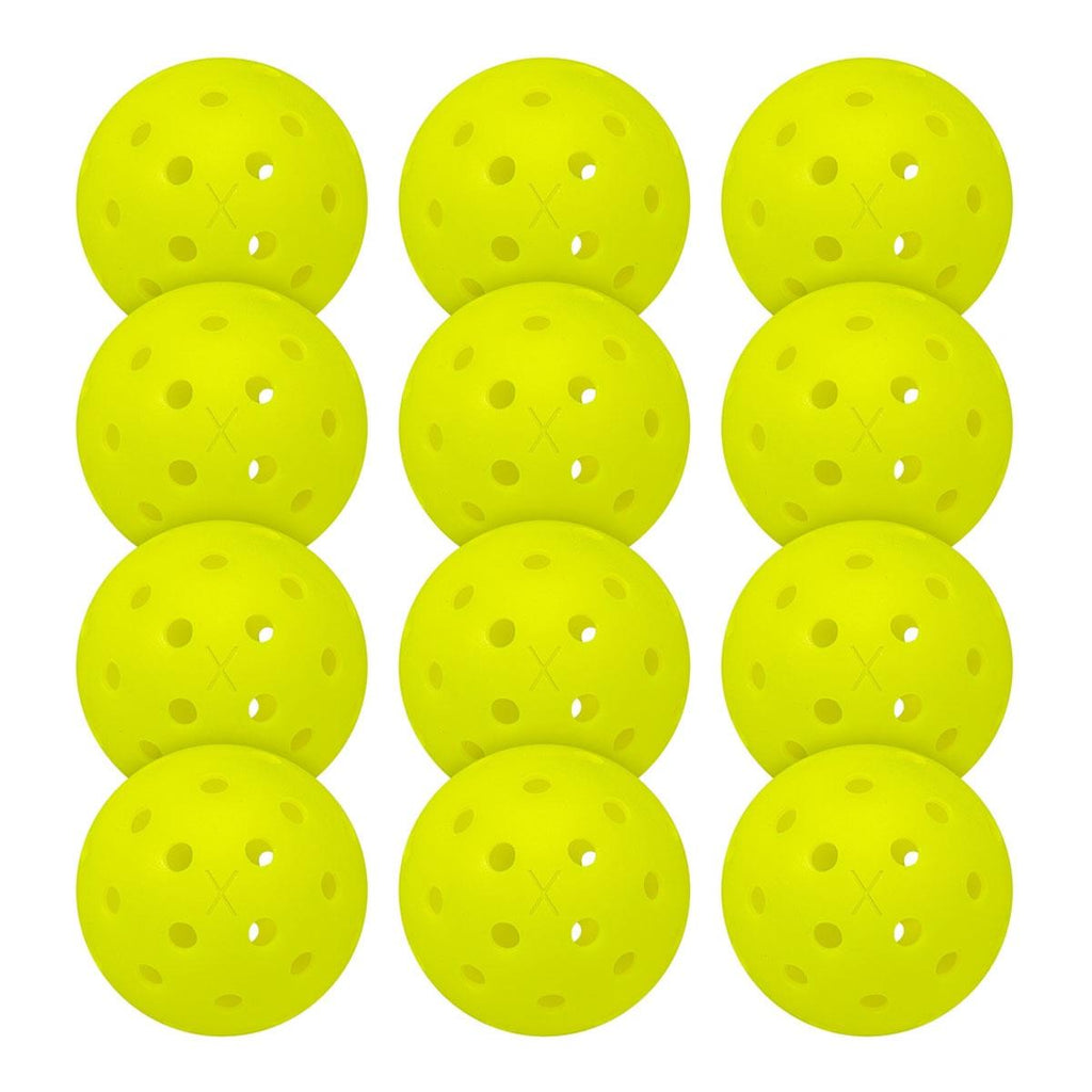Franklin Outdoor X-40 Pickleball Vellum Pack of 12 Optic Yellow
