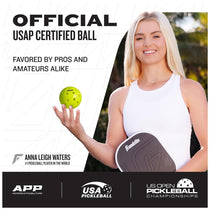 Franklin Outdoor X-40 Pickleball Vellum Pack of 12 Optic Yellow