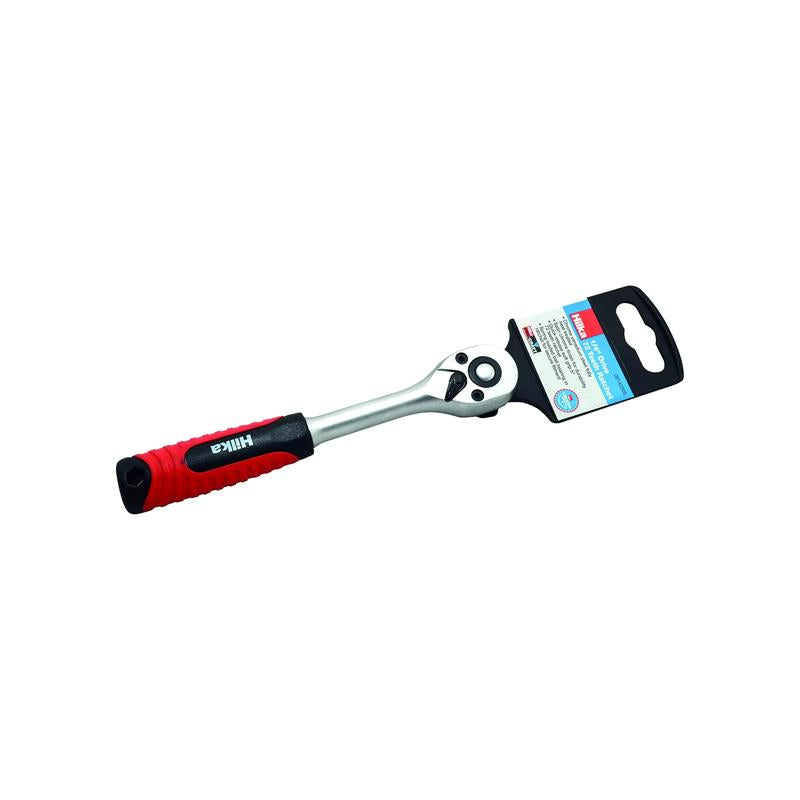Hilka Tools 1/4 Inch Drive Soft Grip Ratchet 5 Inch (130mm) 72 Teeth Ratchet Chrome Vanadium Steel Silver