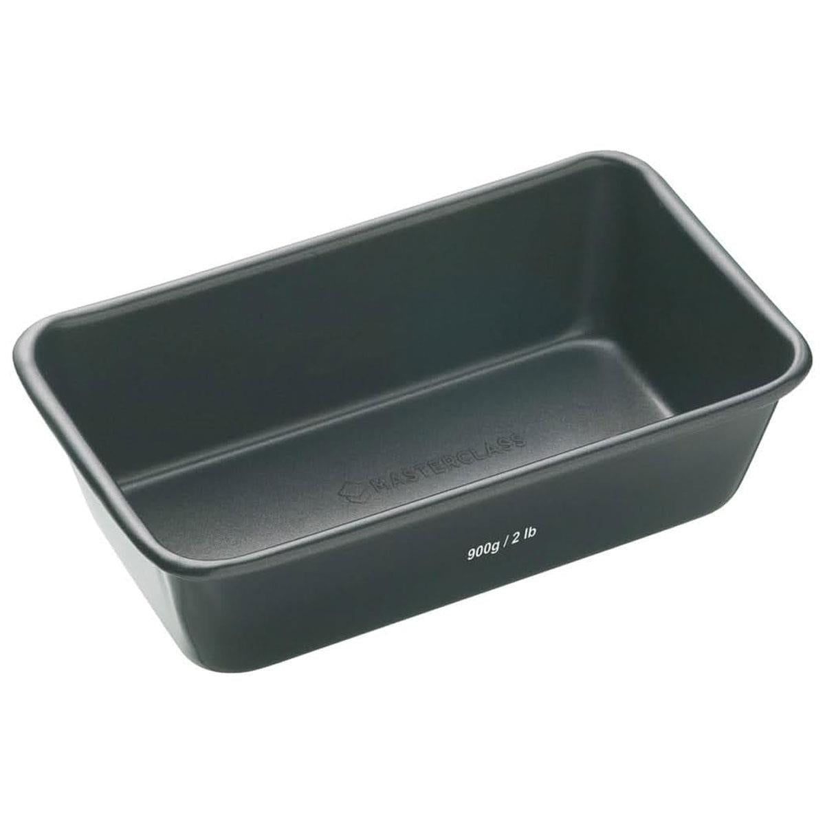 MasterClass Non-Stick Loaf Pan Tin 900g/2lb With PTFE PFOA And BPA Free Robust 1mm Thick Carbon Steel Grey