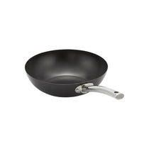 Judge Essentials Stir Fry Wok 28cm Non Stick Carbon Steel Pan With Stainless Steel Handle Black/Silver
