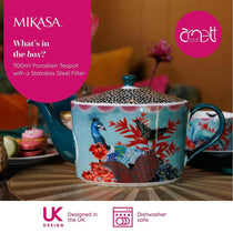 Mikasa x Sarah Arnett Porcelain Teapot 1100ml Blue