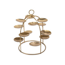 Artesa Brass Canape Serving Tree Serving Stand With Removable Metal Trays For Appetisers Nibbles And Dinner Parties Gold