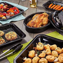 Judge Ovenware Enamel Baking Tray Granite 38 x 30 x 2cm Black