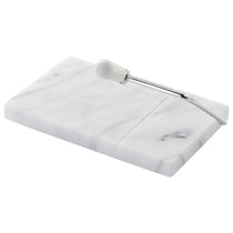 Judge Marble Cheese Board And Cutter 21cm x 20cm White