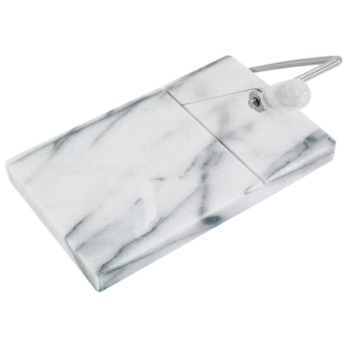 Judge Marble Cheese Board And Cutter 21cm x 20cm White