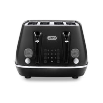 Delonghi Distinta X Moments 4 Slice Toaster 6 Browning Settings Reheat Defrost Cancel Functions Pull Crumb Tray 1800W Black