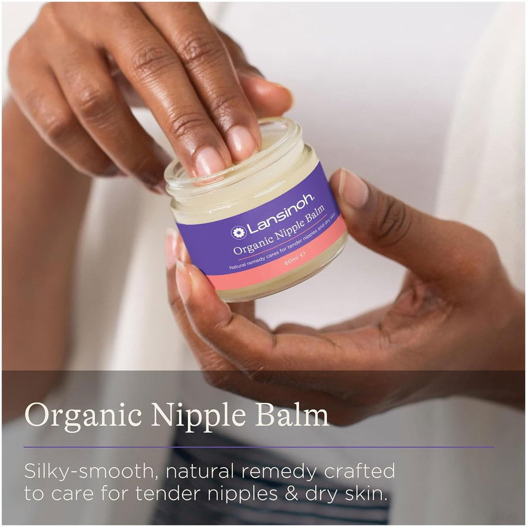 Lansinoh Organic Nipple Balm 60ml Soothes And Moisturises Tender Nipples And Dry Skin 100% Natural Cream