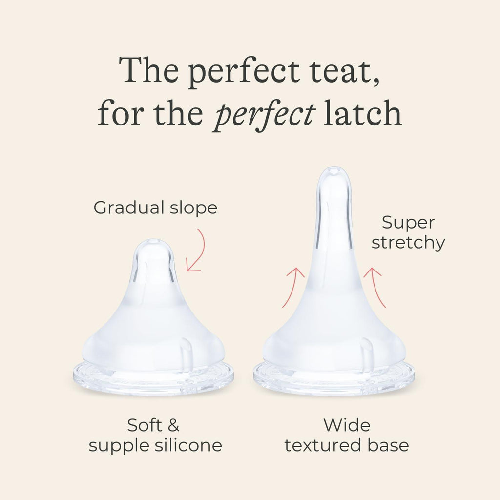 Lansinoh Feeding Bottle Starter Set Anti Colic Teat 160ml & 240ml Feeding Bottles 3 Naturalwave Silicone Teats Purple
