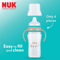 NUK Perfect Match Learner Bottle 150ml Leak Proof Sippy Cup Toddler Bottle Anti-Slip Handles 6+ Months Minnie Mouse