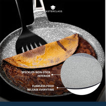 MasterClass Cast Aluminium Non-Stick Induction Pancake Pan Crepe Pan Frying Pan 28cm Grey