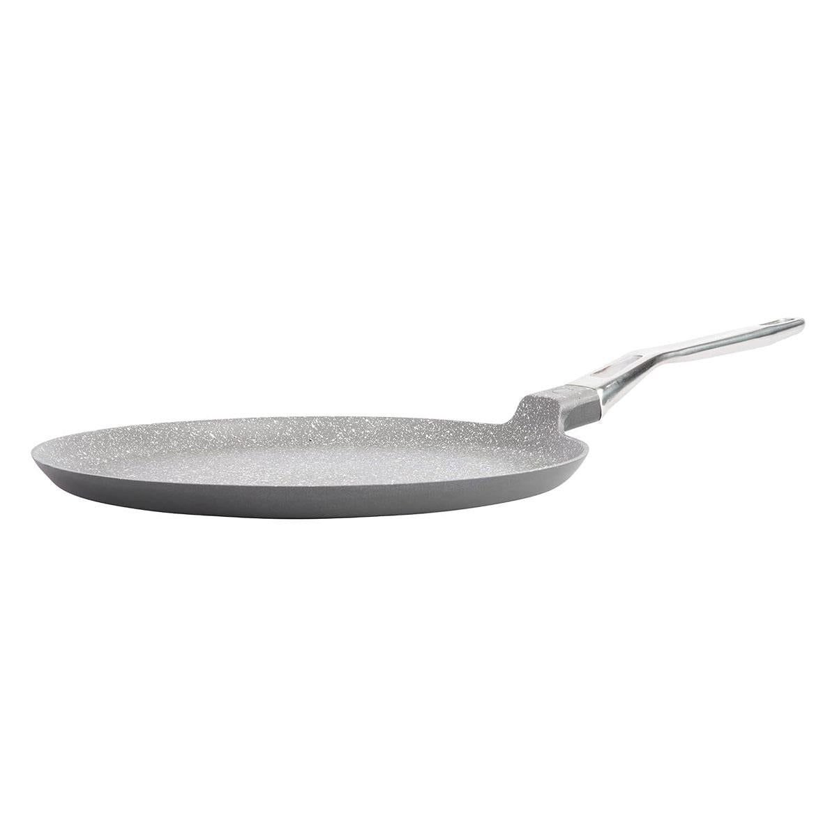 MasterClass Cast Aluminium Non-Stick Induction Pancake Pan Crepe Pan Frying Pan 28cm Grey