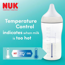 NUK Perfect Match Perfect Start Newborn Essentials Baby Bottles Set 4 x Anti-Colic Feeding Bottles (150ml, 260ml) 2 x Teats 1 x Air Dummy 1 x Bottle Brush 0-6 Months Neutral