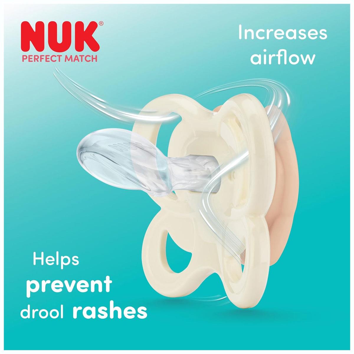 NUK Perfect Match Perfect Start Newborn Essentials Baby Bottles Set 4 x Anti-Colic Feeding Bottles (150ml, 260ml) 2 x Teats 1 x Air Dummy 1 x Bottle Brush 0-6 Months Neutral