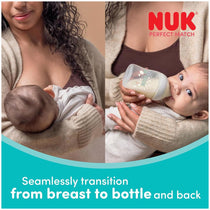 NUK Perfect Match Newborn Baby Bottles Dummy Set 3 x Anti-Colic Feeding Bottles (150ml, 260ml) 1 x Perfect Match Air Dummy 0-6 Months Disney Mickey Mouse