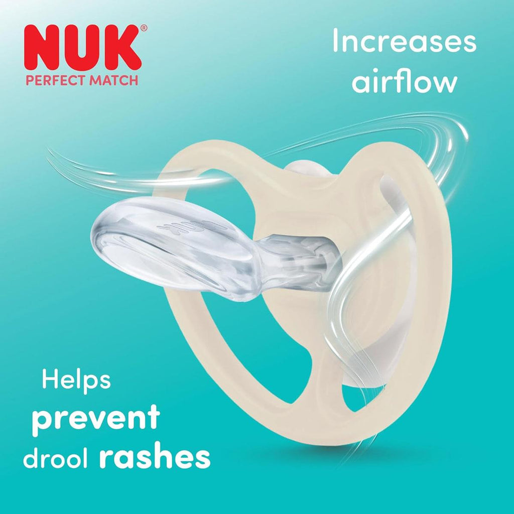 NUK Perfect Match Newborn Baby Bottles Dummy Set 3 x Anti-Colic Feeding Bottles (150ml, 260ml) 1 x Perfect Match Air Dummy 0-6 Months Disney Mickey Mouse