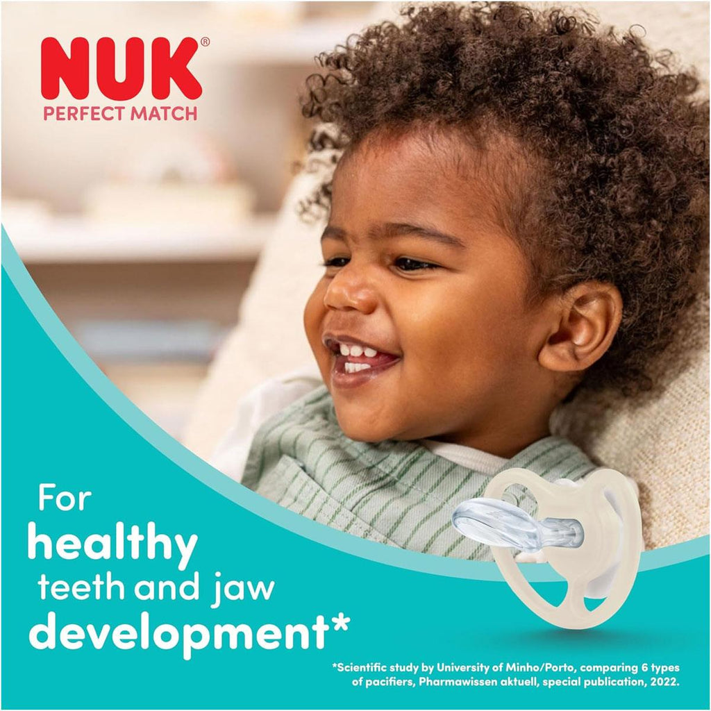 NUK Perfect Match Newborn Baby Bottles Dummy Set 3 x Anti-Colic Feeding Bottles (150ml, 260ml) 1 x Perfect Match Air Dummy 0-6 Months Disney Mickey Mouse