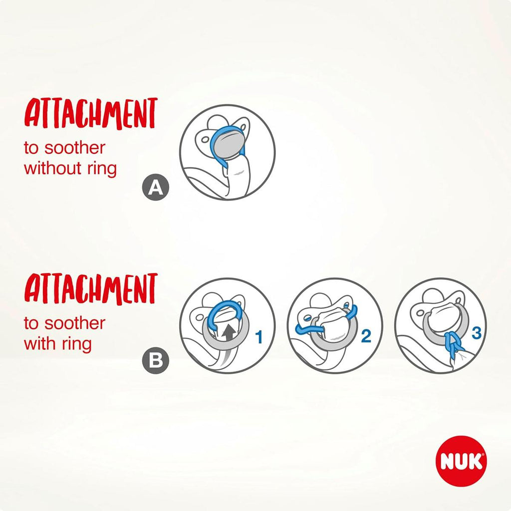 NUK Dummy Clip And Band For All Soothers Resilient And Shatter-Proof Disney Mickey Mouse