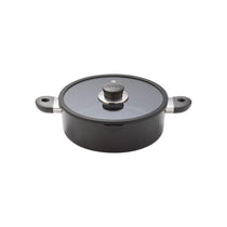 Judge Vista Ceramic Shallow Casserole 24cm/2.5 Litres Aluminium Base With Non-Stick Ceramic Coating Stay Cool Handles Black