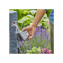 Gardena Water Control Master Automatic Time-Saving Watering 6 Schedules LCD Display Water Now Function Safe Stop Black/Grey/Orange