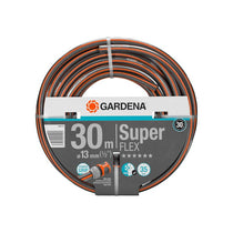 Gardena Premium SuperFLEX Hose 13mm (1/2') 30m Garden Hose With Power Grip Profile 35 Bar Burst Pressure Orange/Black/Silver