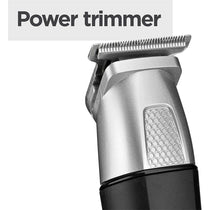 BaByliss Lithium Power 11-In-1 Multi-Trimmer Beard Trimmer Nose Hair Trimmer Cordless Grooming Kit Black/Grey