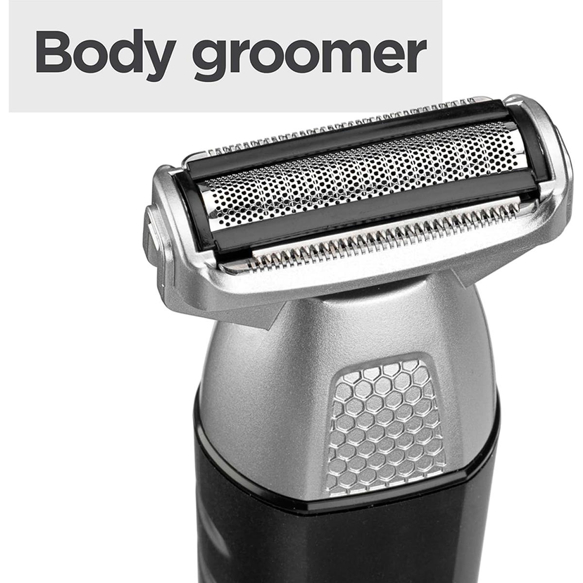BaByliss Lithium Power 11-In-1 Multi-Trimmer Beard Trimmer Nose Hair Trimmer Cordless Grooming Kit Black/Grey