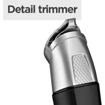 BaByliss Lithium Power 11-In-1 Multi-Trimmer Beard Trimmer Nose Hair Trimmer Cordless Grooming Kit Black/Grey