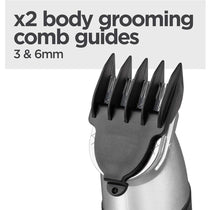 BaByliss Lithium Power 11-In-1 Multi-Trimmer Beard Trimmer Nose Hair Trimmer Cordless Grooming Kit Black/Grey