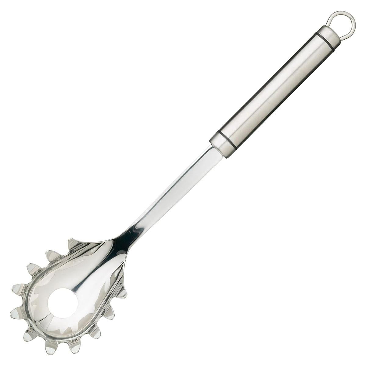 KitchenCraft Oval Handled Stainless Steel Spaghetti Server 31cm Silver