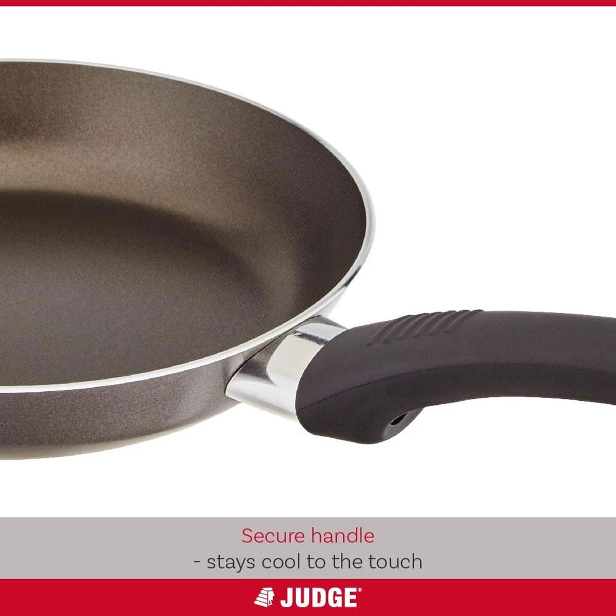 Judge Everyday Non-Stick Frying Pan 20cm Aluminium Stay Cool Handle Pewter